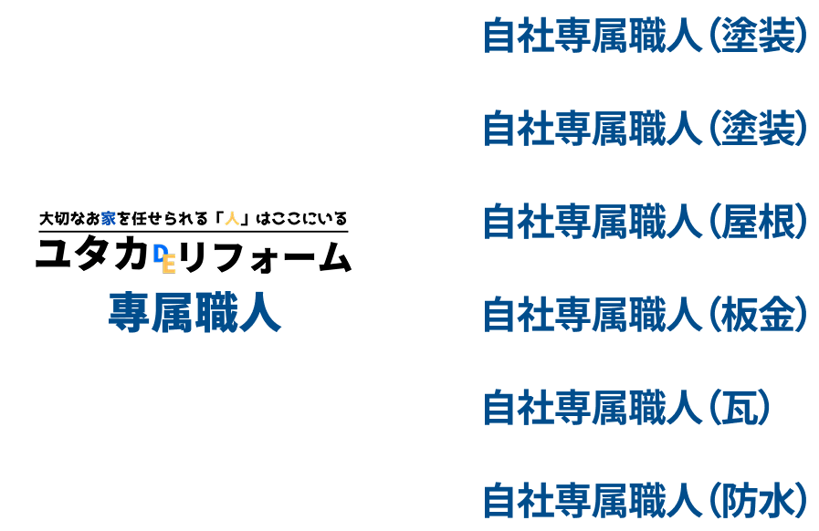 弊社なら専属職人が対応する図