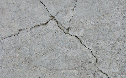 屋上床のスレ、ヒビ割れ写真