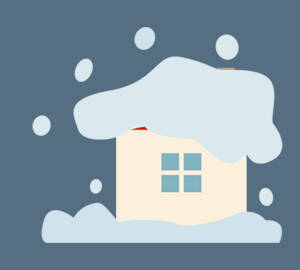 雪災のイラスト