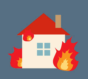 火災のイラスト