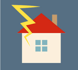 落雷のイラスト