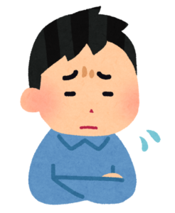 心配している人のイラスト