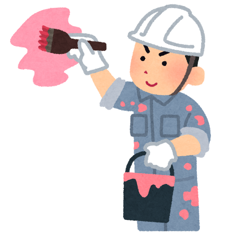 塗装工のイラスト
