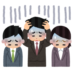 落ち込む人たち